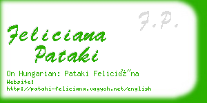 feliciana pataki business card